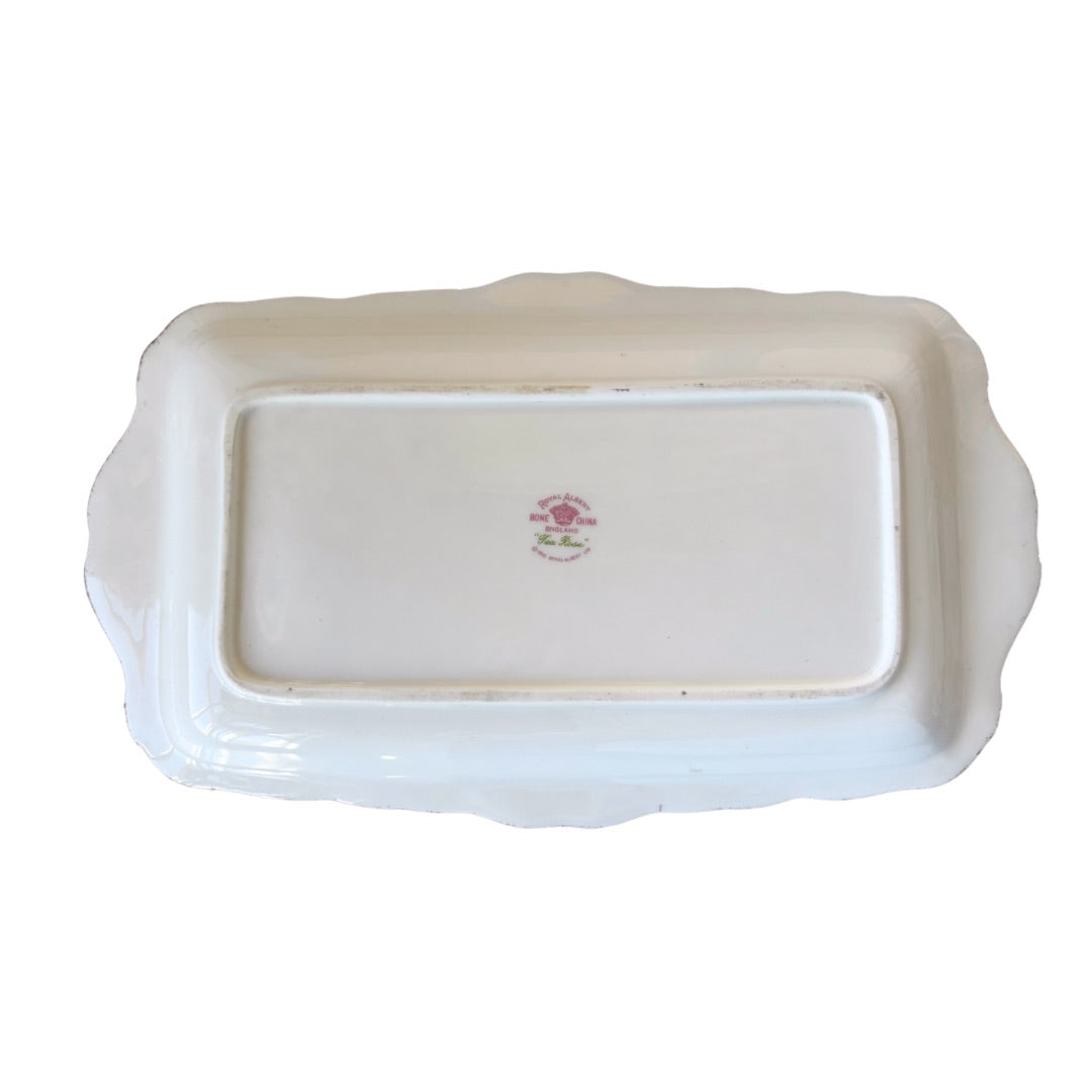 ROYAL ALBERT TEA ROSE SANDWICH SERVING TRAY