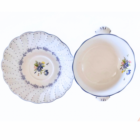 Nikko Japan - Vanessa Blue Peony, Bowl with Saucer