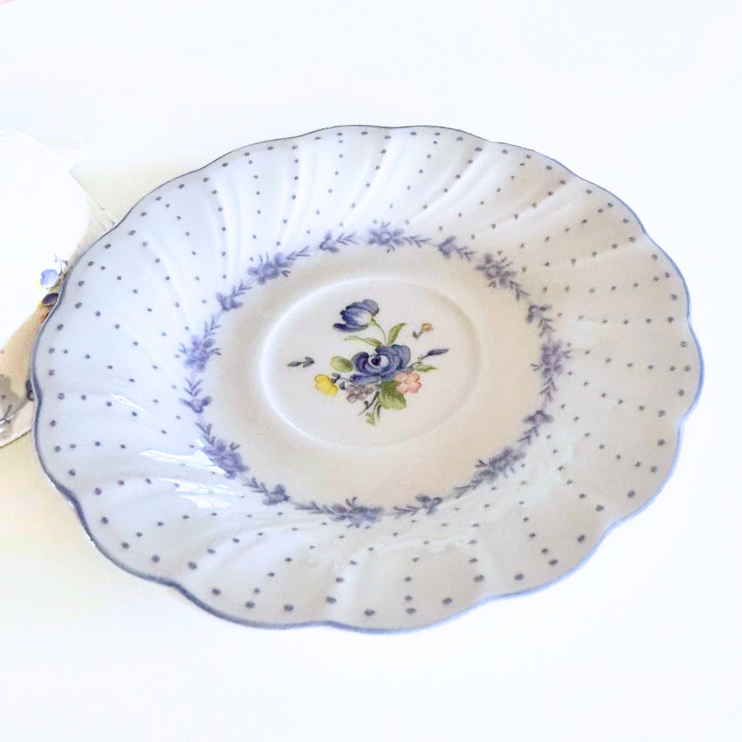 Nikko Japan - Vanessa Blue Peony, Bowl with Saucer