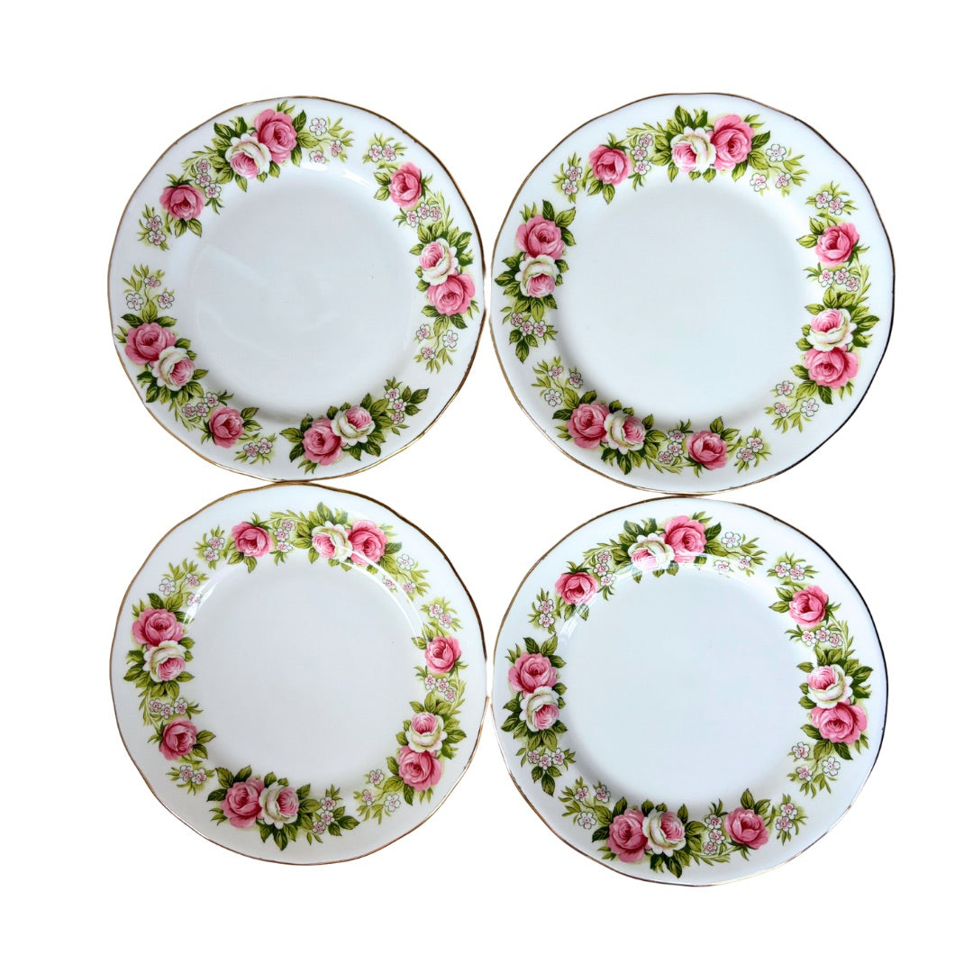 Vtg Colcough Floral Enchantment Tea-cup And Saucer Set - 12 Pieces